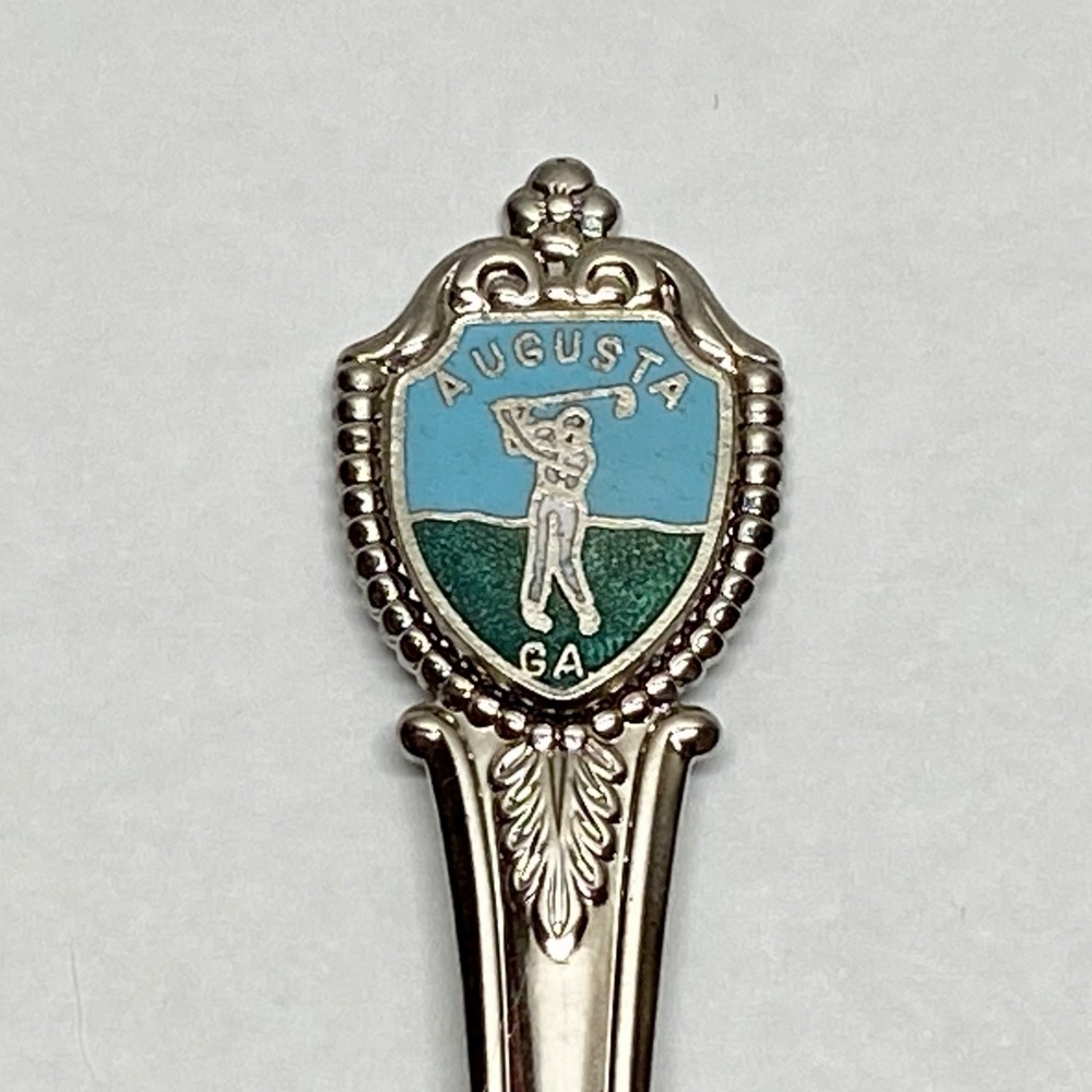 Vintage Augusta Georgia Travel Souvenir Spoon 4" Silvertone US Collectible EUC